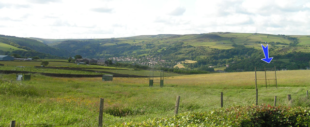 the view from the pub towards our land