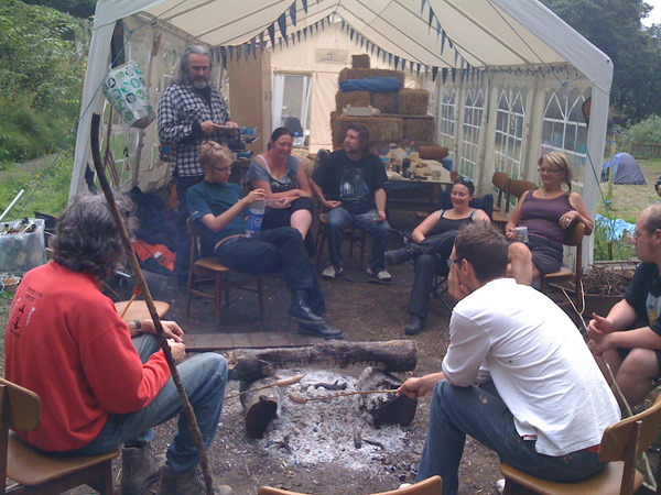 Evening by the campfire