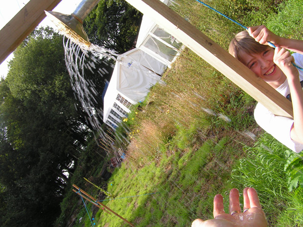 testing the shower