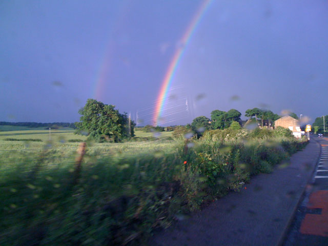 Amazing double rainbow