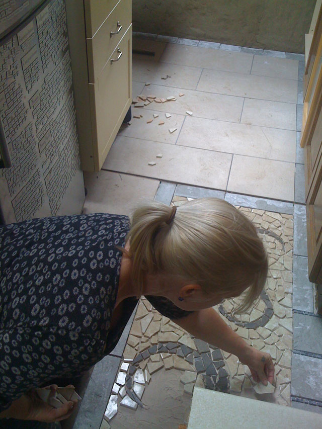 grace making the mosaic