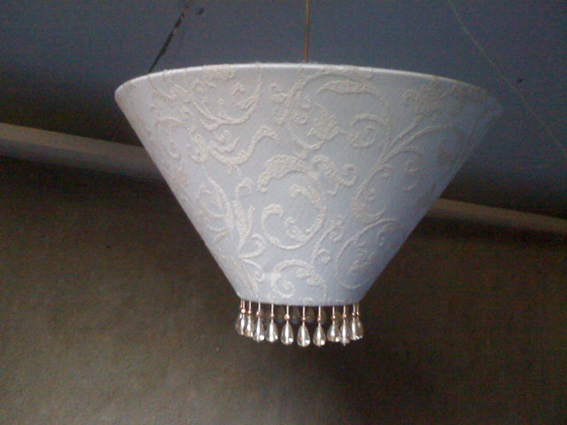 lampshade with bead trim