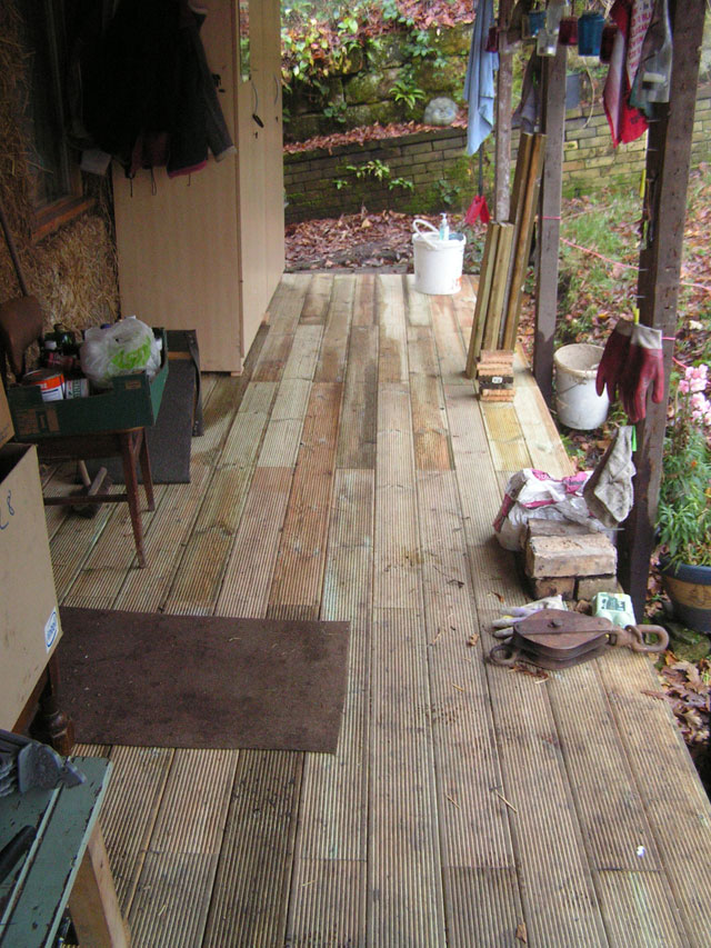 Floorboards on the porch