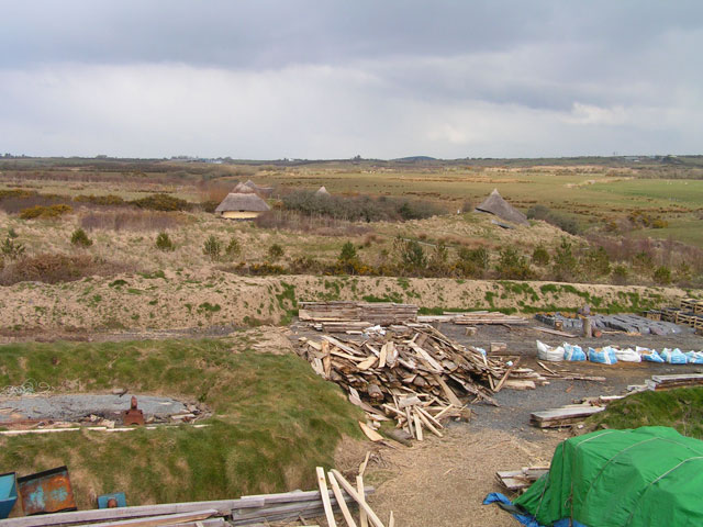 birds-eye view of the roundhouses