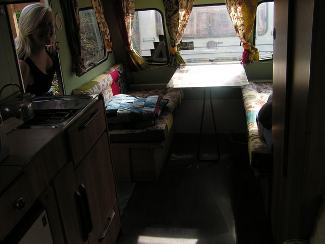 the caravan interior