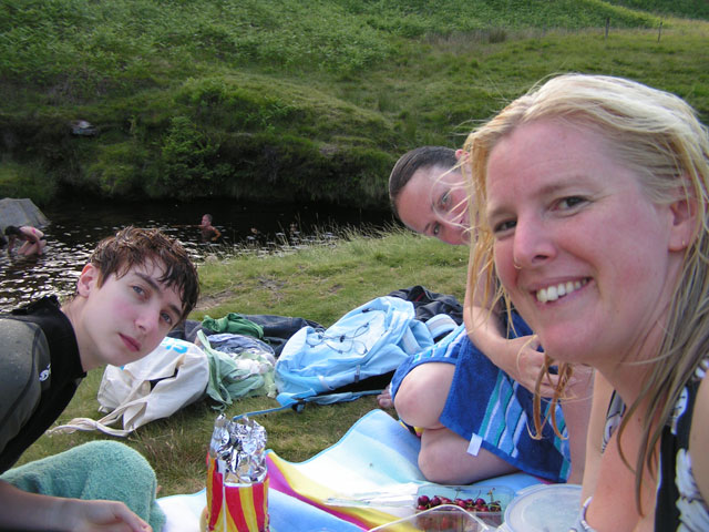 picnic after swimming
