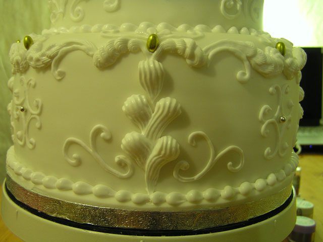white cake closeup