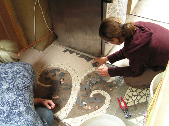 working on the mosaic