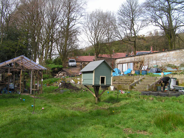 the nearly finished chicken house