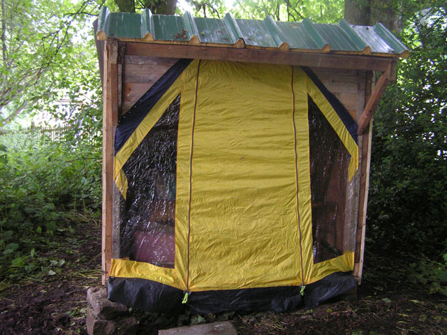 front door of sleeping pod