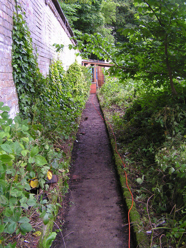 the path along the wall